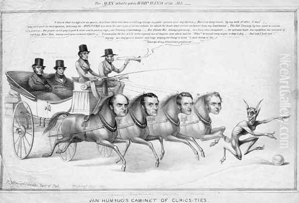 Van Humbugs cabinet of curiosities Oil Painting by David Claypool Johnston