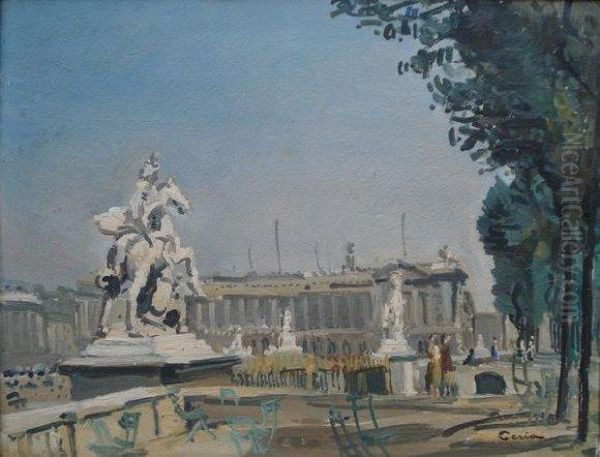 Place De La Concorde Oil Painting by Edmond Ceria