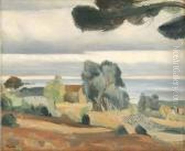 Maison Provencale En Bord De Mer Oil Painting by Edmond Ceria