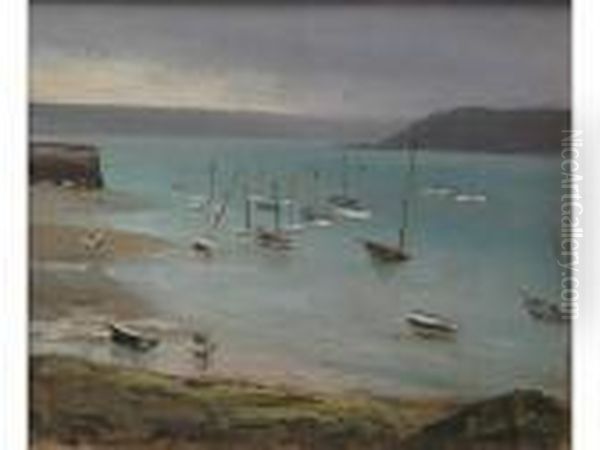 Le Port De Lacquirec Oil Painting by Edmond Ceria