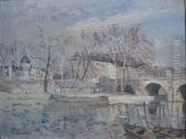 Pont Neuf Oil Painting by Edmond Ceria