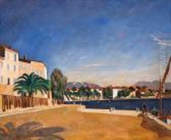 Le Port Mediterraneen Oil Painting by Edmond Ceria