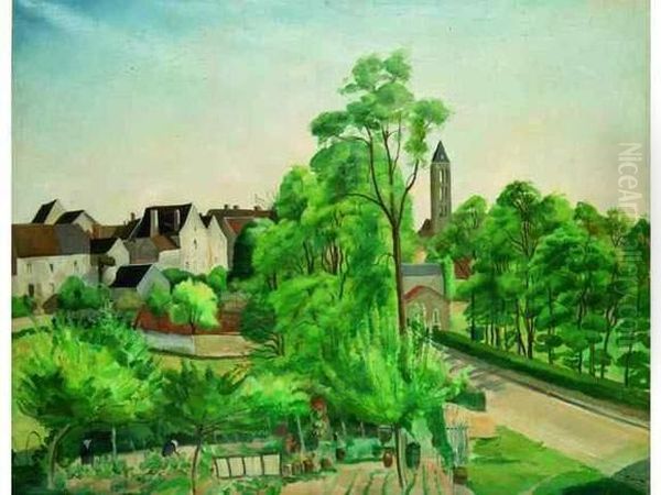 Chateau-landon Au Printemps Oil Painting by Edmond Ceria