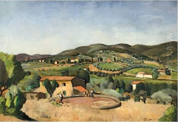 Travaux Des Champs. Oil Painting by Edmond Ceria