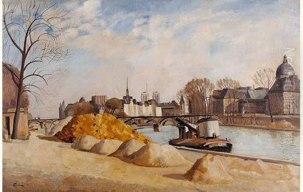 Le Pont Des Arts Oil Painting by Edmond Ceria