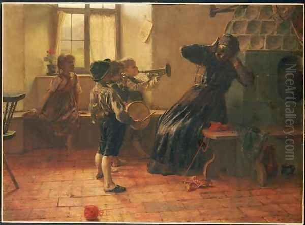 The Concert Oil Painting by Georg Jakobides