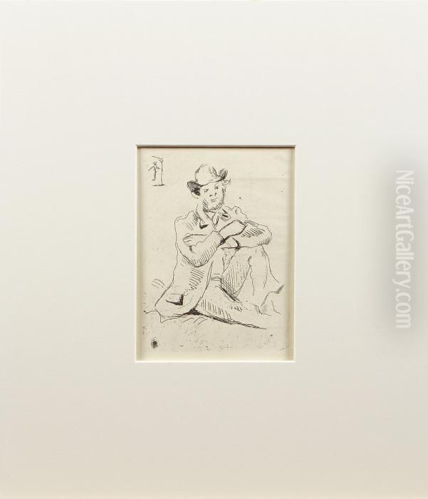 Guillaumin Aupendu Oil Painting by Paul Cezanne