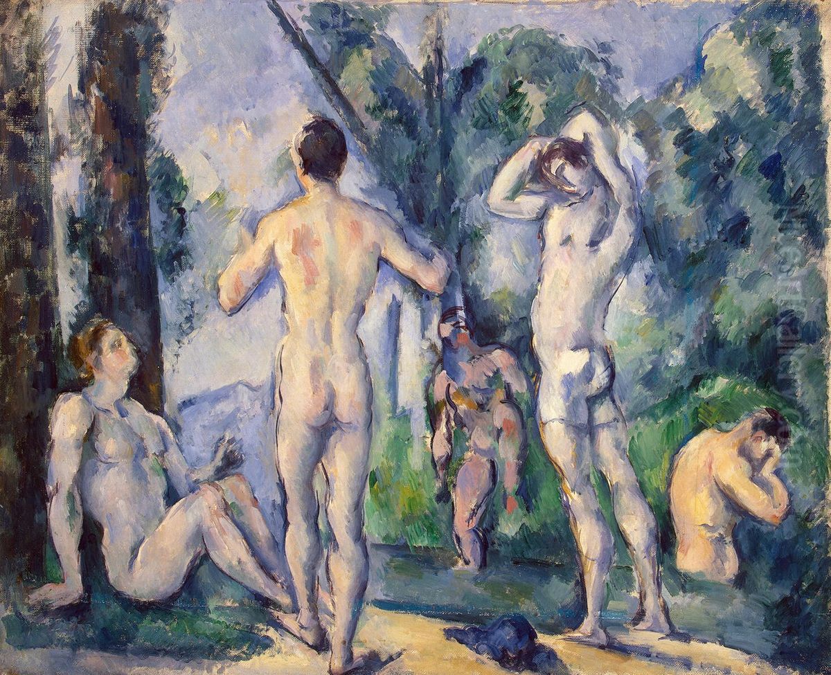 Les Baigneurs Oil Painting by Paul Cezanne