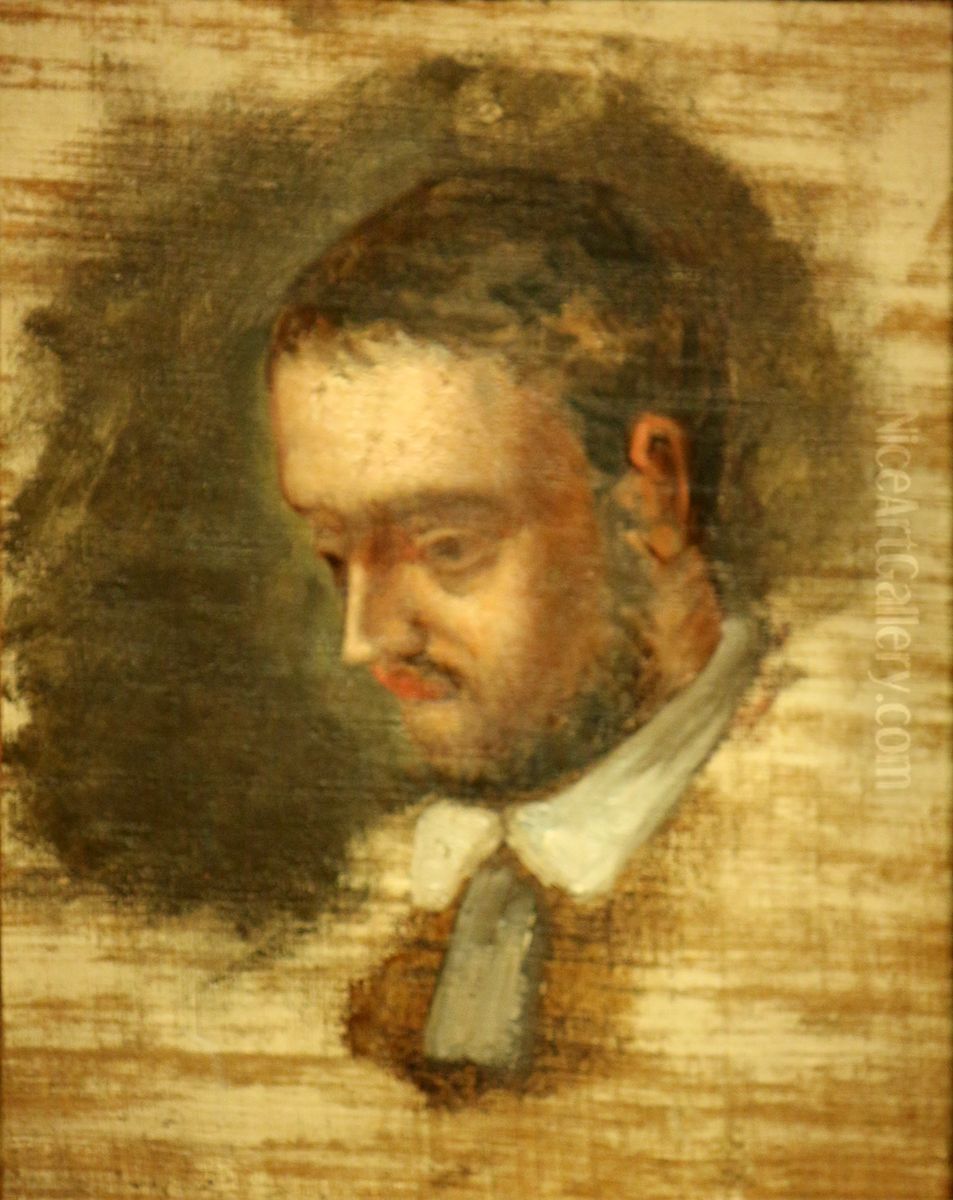 Portrait D'emile Zola Oil Painting by Paul Cezanne