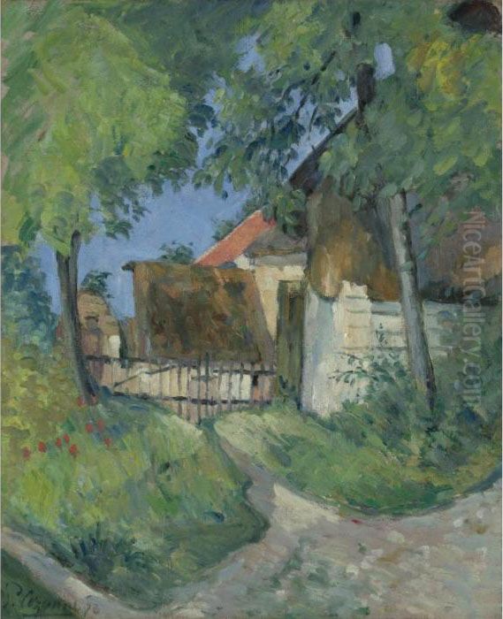 Property From The Collection Of Paul R. And Mary Haas
 

 
 
 

 
 Entree De Ferme, Rue Remy, A Auvers-sur-oise Oil Painting by Paul Cezanne