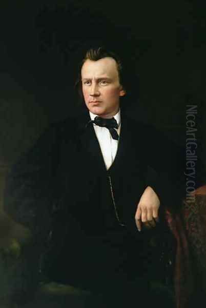 J Brahms Oil Painting by Karl von Jagemann