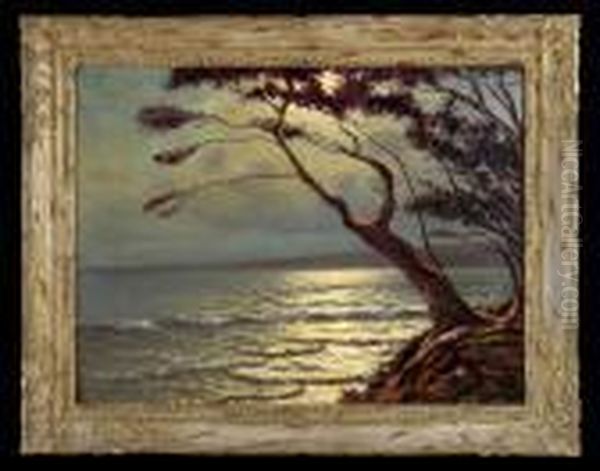 Le Pins Au Clair De Lune Oil Painting by Arsene Chabanian