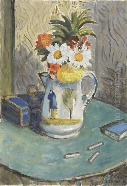 Fleurs Dans Un Pichet Oil Painting by Auguste Chabaud