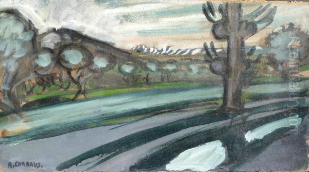 Les Alpilles Oil Painting by Auguste Chabaud