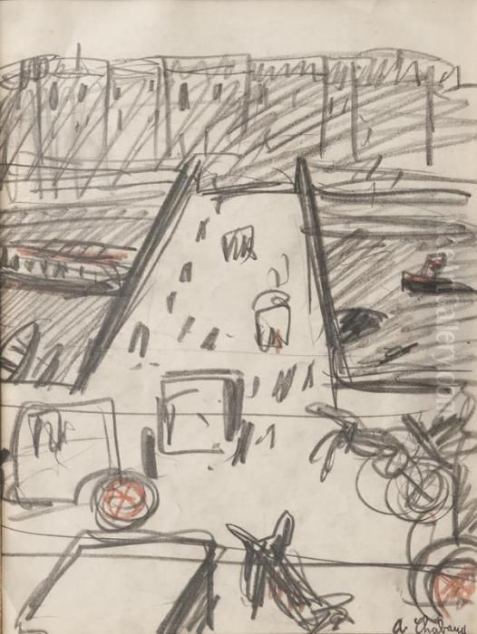 Avenue Animee Oil Painting by Auguste Chabaud