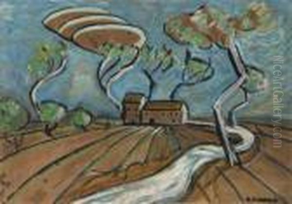 Cave Saint Martin, Les Sillons Oil Painting by Auguste Chabaud