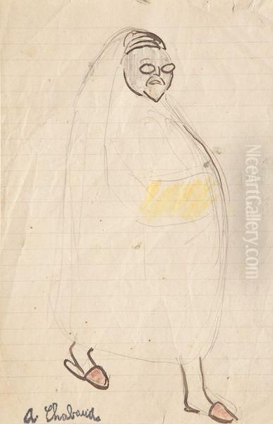 Personnage Tunisien Oil Painting by Auguste Chabaud