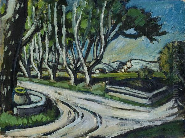 Route Aux Grands Arbres. Oil Painting by Auguste Chabaud
