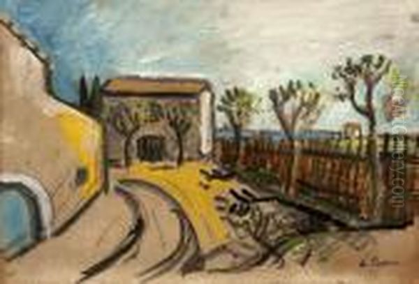 Cave De Saint Martin Oil Painting by Auguste Chabaud