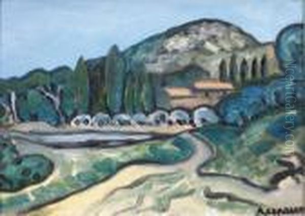 Paysage Provencal Oil Painting by Auguste Chabaud