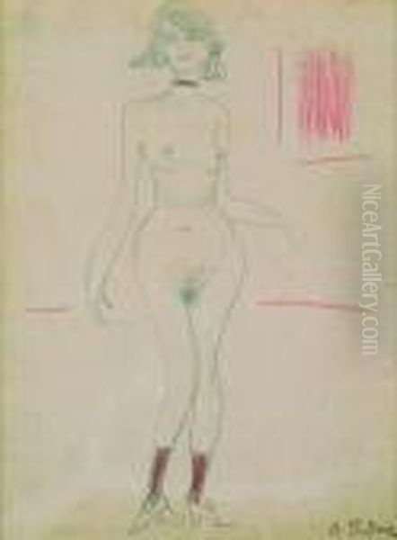 Nu Feminin Oil Painting by Auguste Chabaud