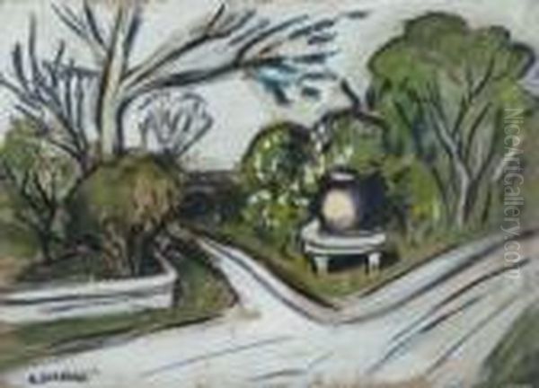 La Route Blanche Oil Painting by Auguste Chabaud