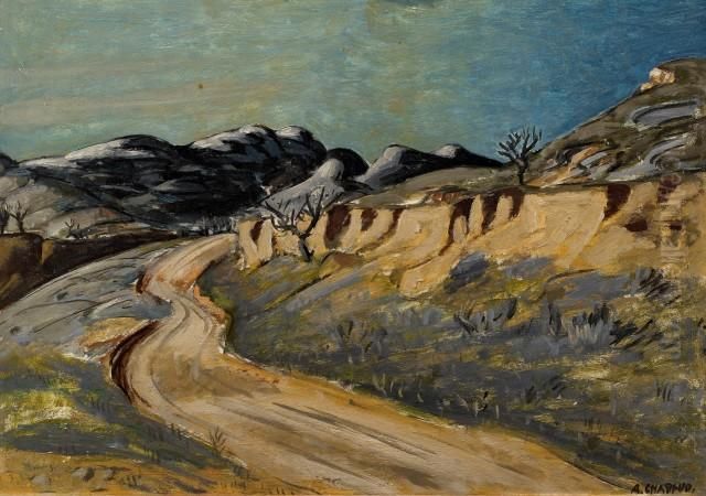 Paysage Pres De Lourmelle Oil Painting by Auguste Chabaud