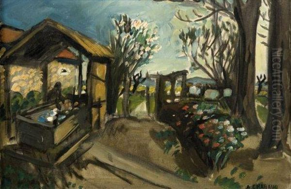 Le Lavoir Fleuri. Oil Painting by Auguste Chabaud