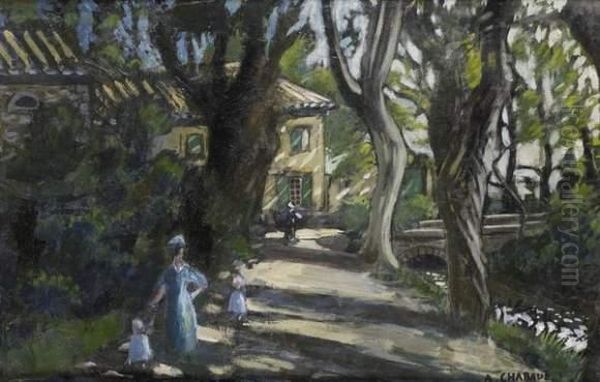 Maison Dans La Clairiere Oil Painting by Auguste Chabaud