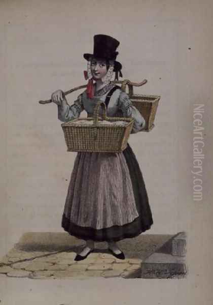 Butter Girl Oil Painting by Heinrich Jessen