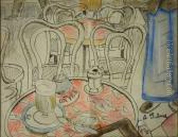 Le Bistrot Oil Painting by Auguste Chabaud