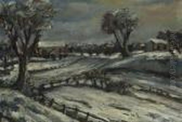 Winterlandschaft Oil Painting by Auguste Chabaud