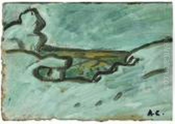 La Plaine D'en Haut. Vers 1930 Oil Painting by Auguste Chabaud