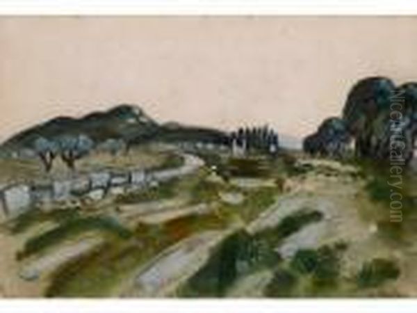 La Montagnette Oil Painting by Auguste Chabaud
