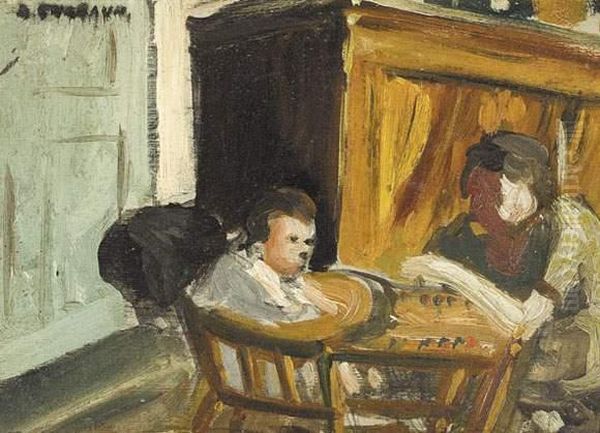 Interieur A Graveson Oil Painting by Auguste Chabaud