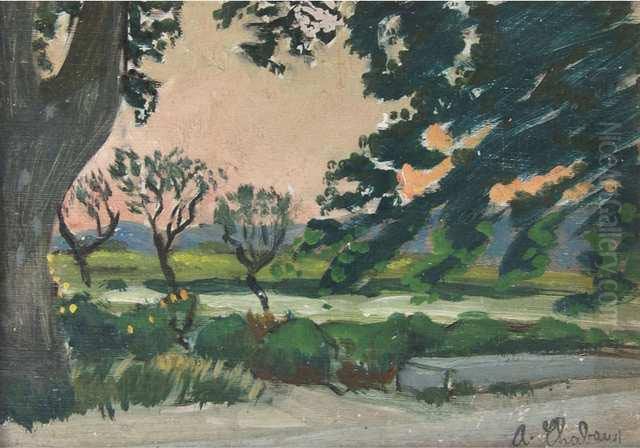 Paysage Au Couchant,35 Oil Painting by Auguste Chabaud