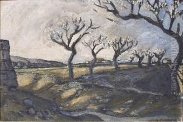 Environ Du Mas Martin. Oil Painting by Auguste Chabaud