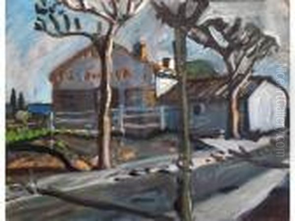 Maisons A Costebelle. Oil Painting by Auguste Chabaud