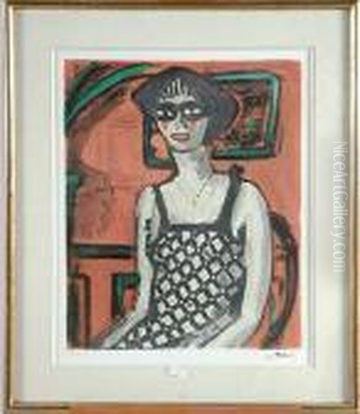 Portrait De Femme Oil Painting by Auguste Chabaud
