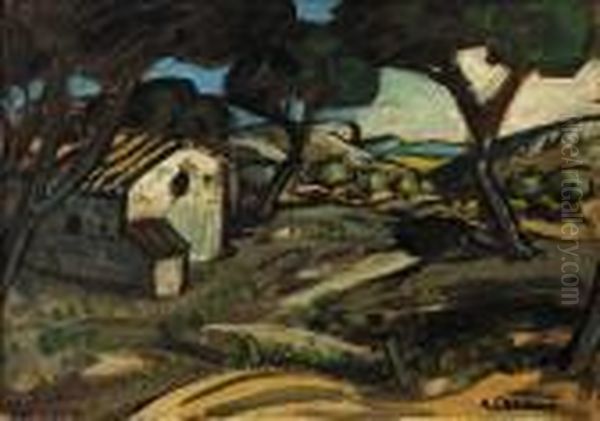 Paysage Du Midi Oil Painting by Auguste Chabaud