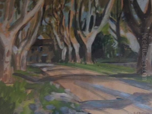 Le Mas De L'artiste A Graveson Oil Painting by Auguste Chabaud