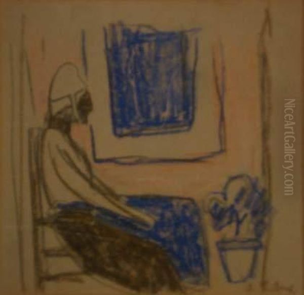 La Grand-mere Oil Painting by Auguste Chabaud