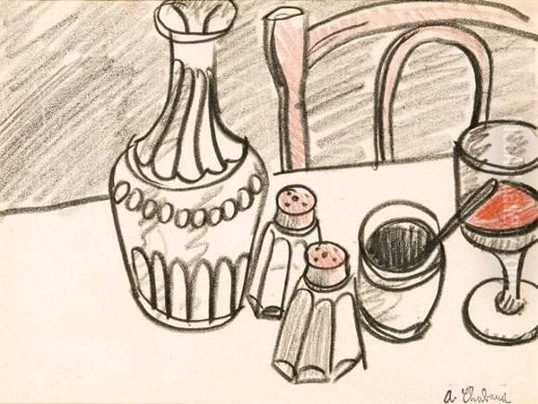 Nature Morte A La Carafe Oil Painting by Auguste Chabaud