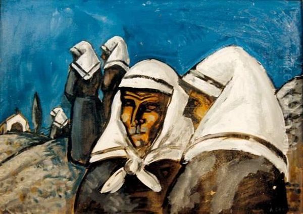 Les Banataises Oil Painting by Auguste Chabaud
