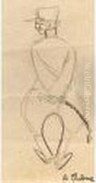 :le Cavalier, Epoque Tunisienne Oil Painting by Auguste Chabaud