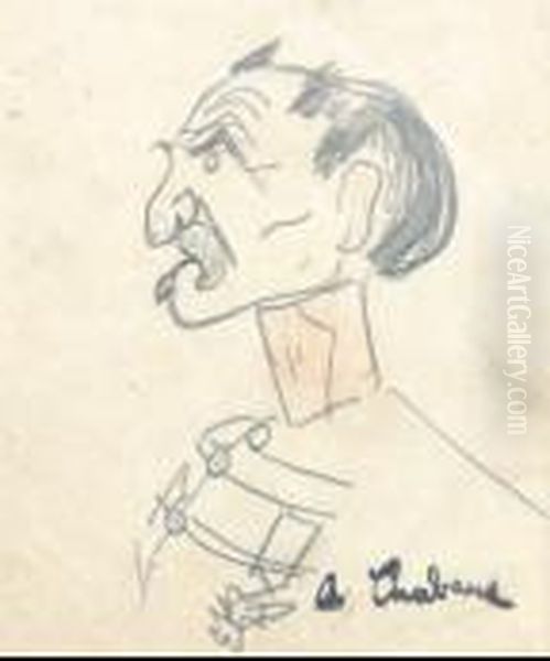 Tete De Militaire Oil Painting by Auguste Chabaud