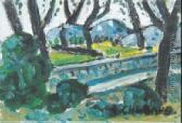 Le Petit Mur Du Jardin Oil Painting by Auguste Chabaud