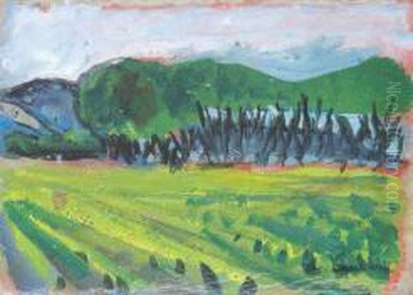 Le Champ Jaune Oil Painting by Auguste Chabaud