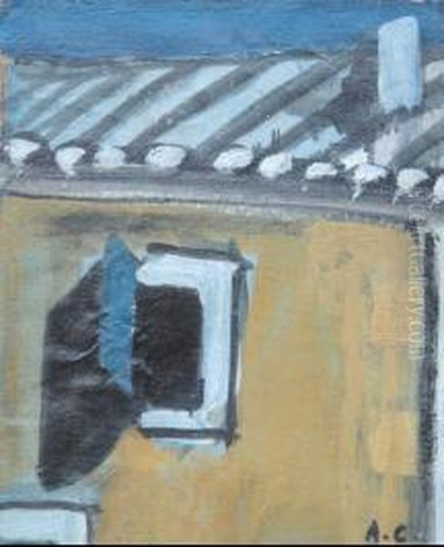 Fenetre Et Mur Bleu Oil Painting by Auguste Chabaud