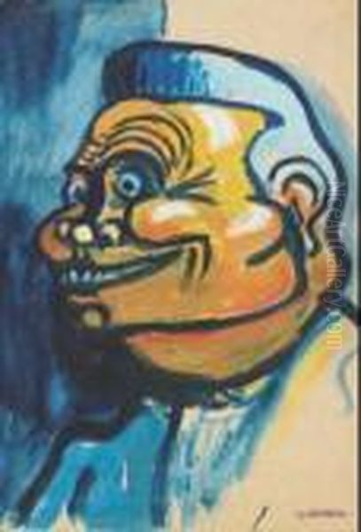 Homme Souriant Oil Painting by Auguste Chabaud